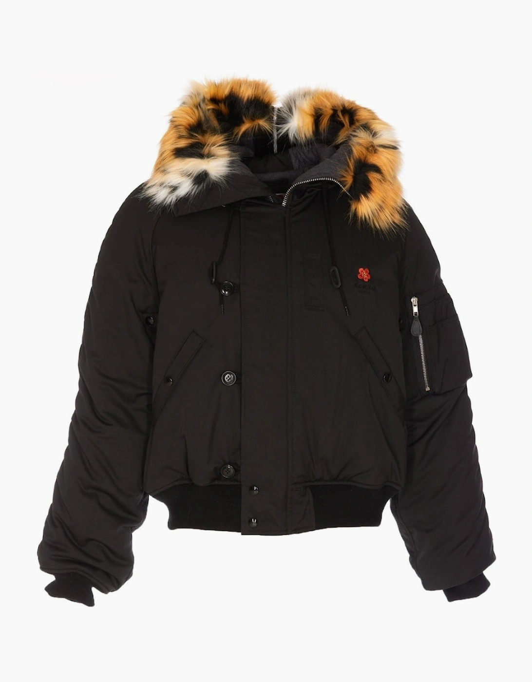 Kenzo Men's Black Plain Bomber Jacket  38/Regular M