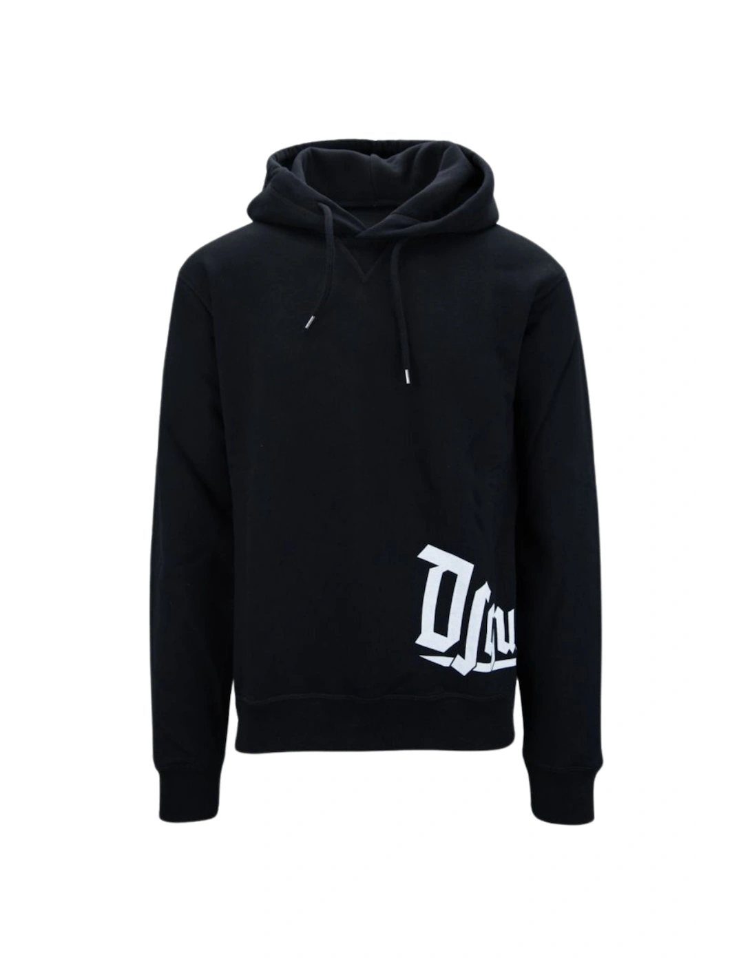 Dsquared2 Men's Black Gothic Logo On Side Hoodie  42 Xl