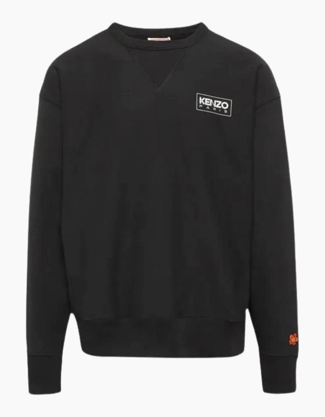 Men's Kenzo Paris Outlined Logo Black Sweatshirt - Size: 40