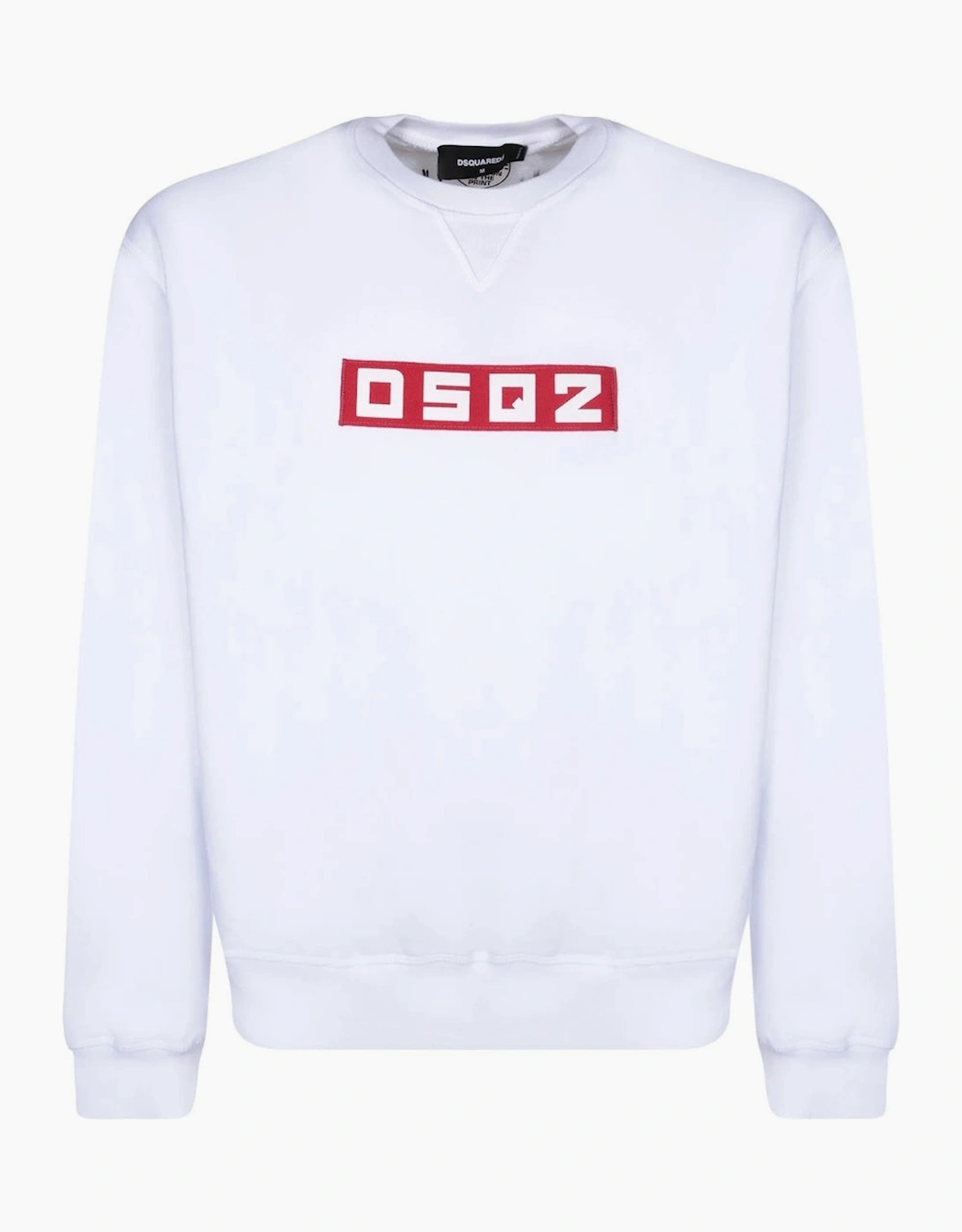 Men's Dsquared2 Small Block Logo White Sweatshirt - Size: 38