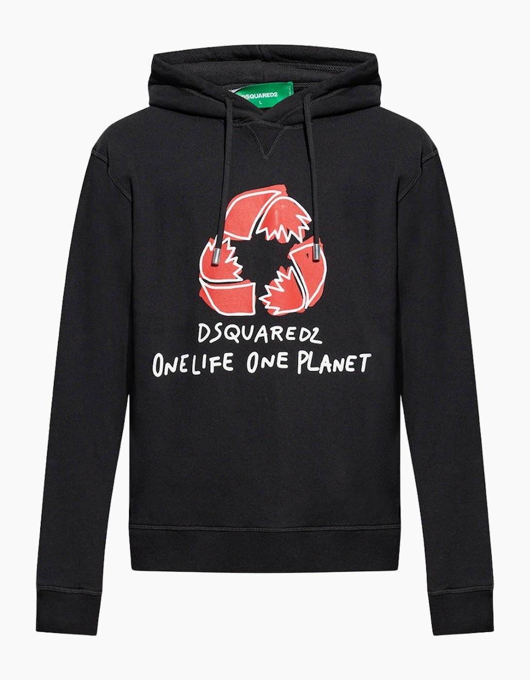 Dsquared2 Men's Black One Life One Planet Hoodie  38 M