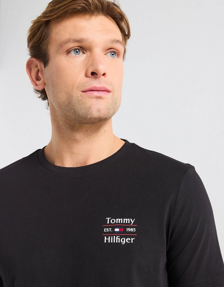 Stack Left Chest Logo T-Shirt - Black