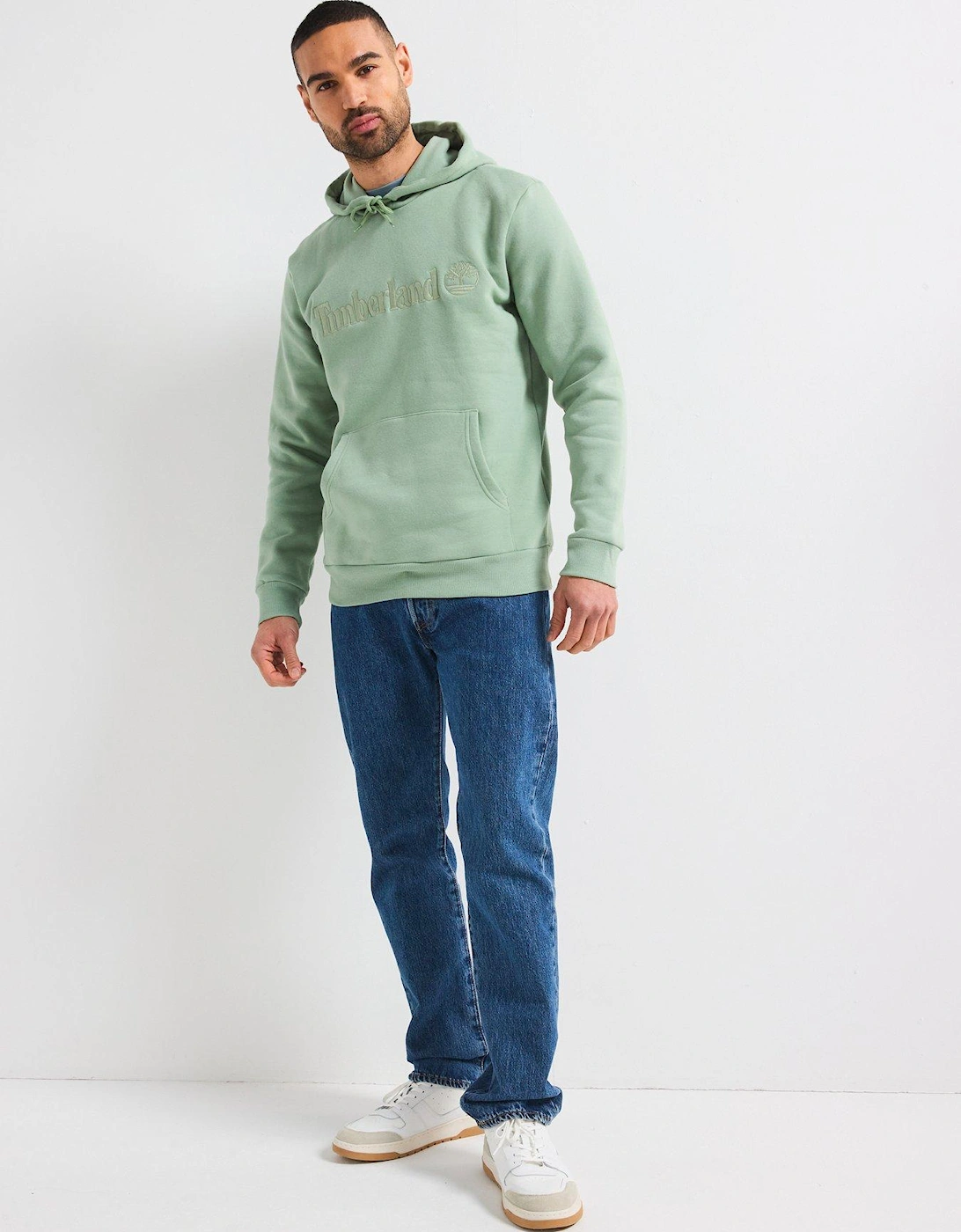 Hampton Logo Overhead Hoodie - Light Green