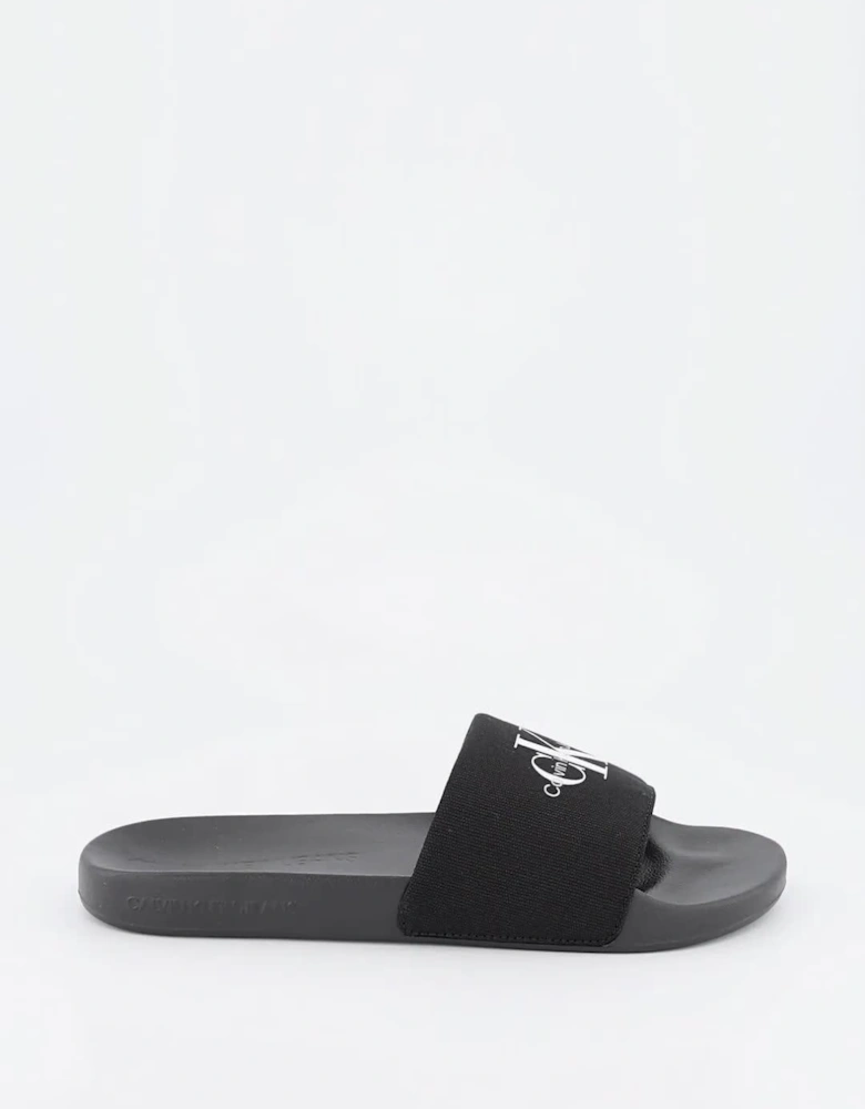 Monogram Logo Canvas Slide - Black
