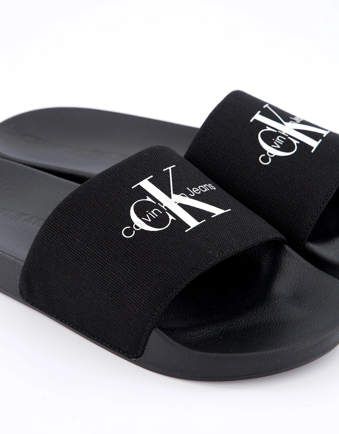 Monogram Logo Canvas Slide - Black