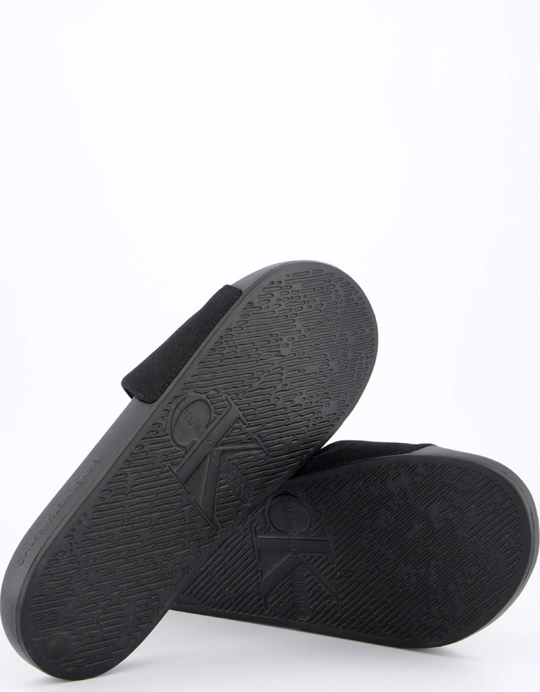 Monogram Logo Canvas Slide - Black