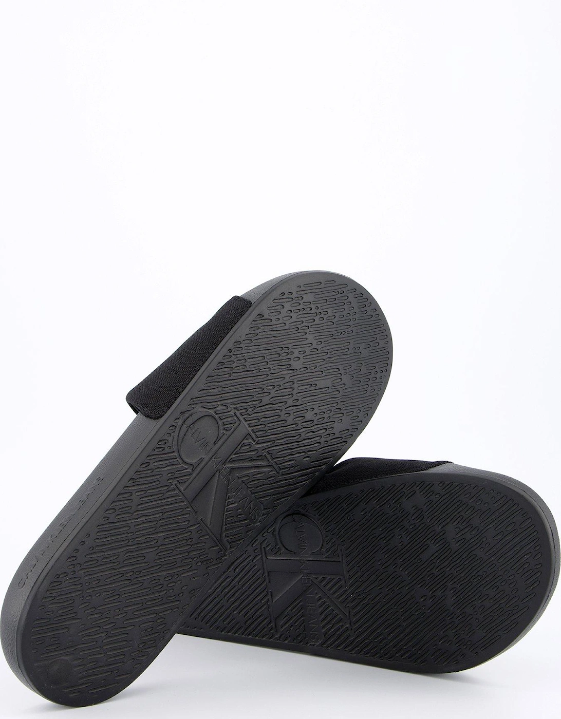 Monogram Logo Canvas Slide - Black