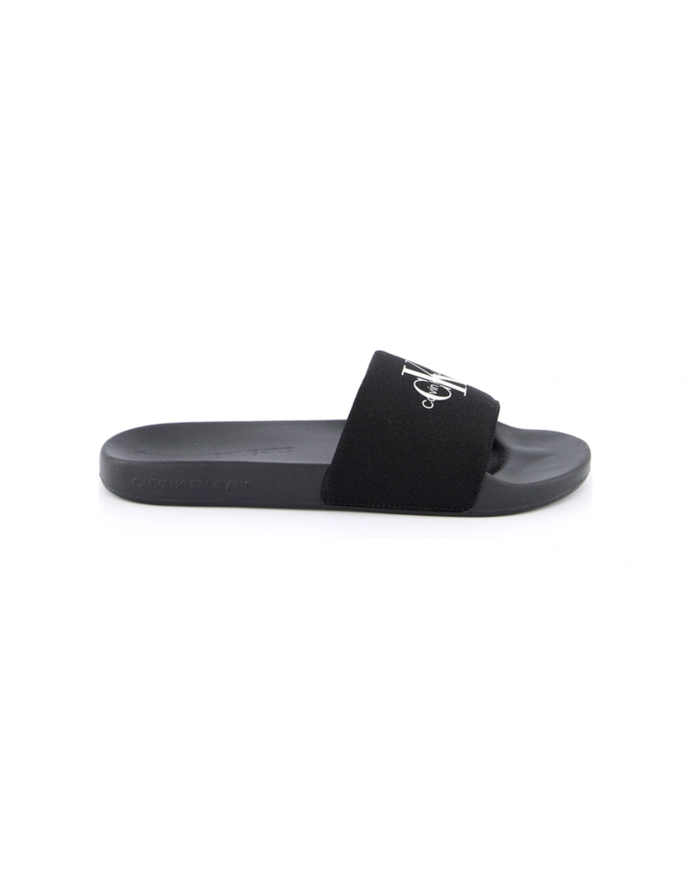Monogram Logo Canvas Slide - Black