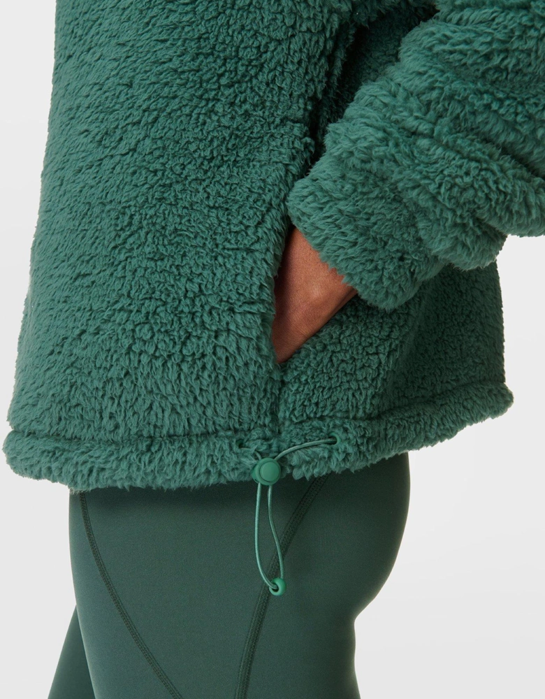 Womens Training Canyon Fleece Zip Up - Green - Green