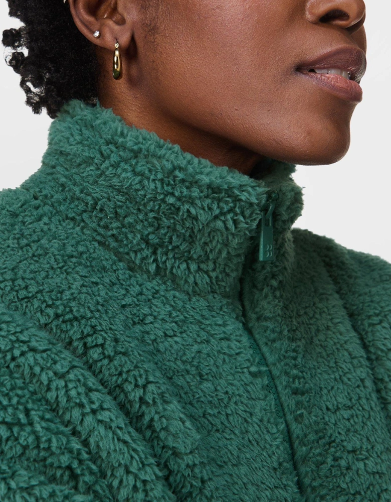 Womens Training Canyon Fleece Zip Up - Green - Green