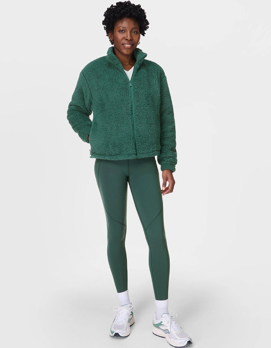 Womens Training Canyon Fleece Zip Up - Green - Green