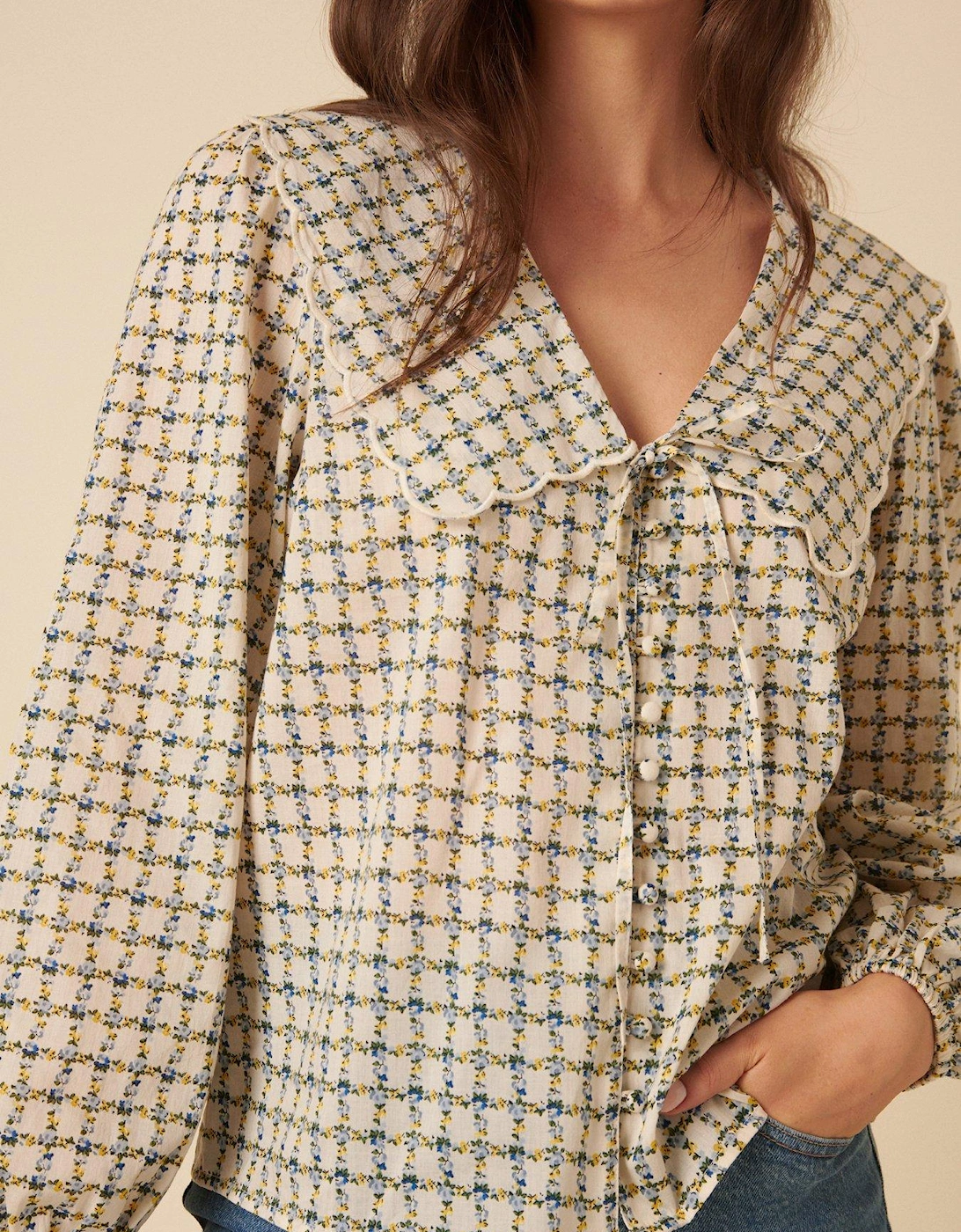 Birdie Blouse - Bright Cream