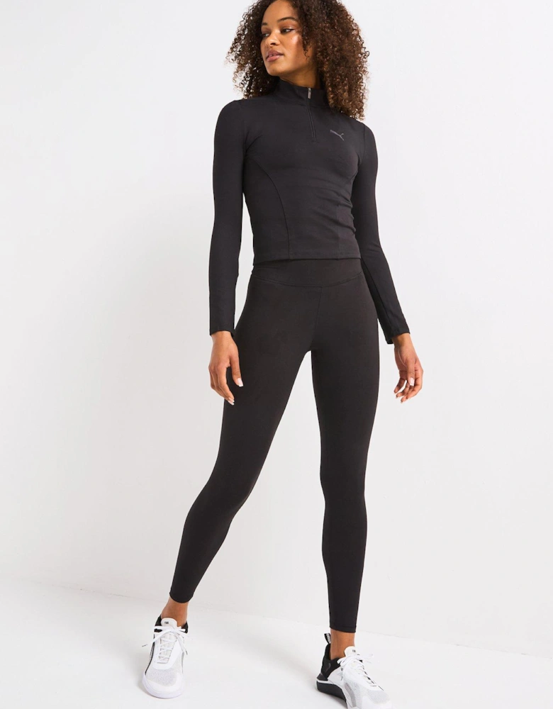 Womens Training Evolve 1/2 Zip Top - Black