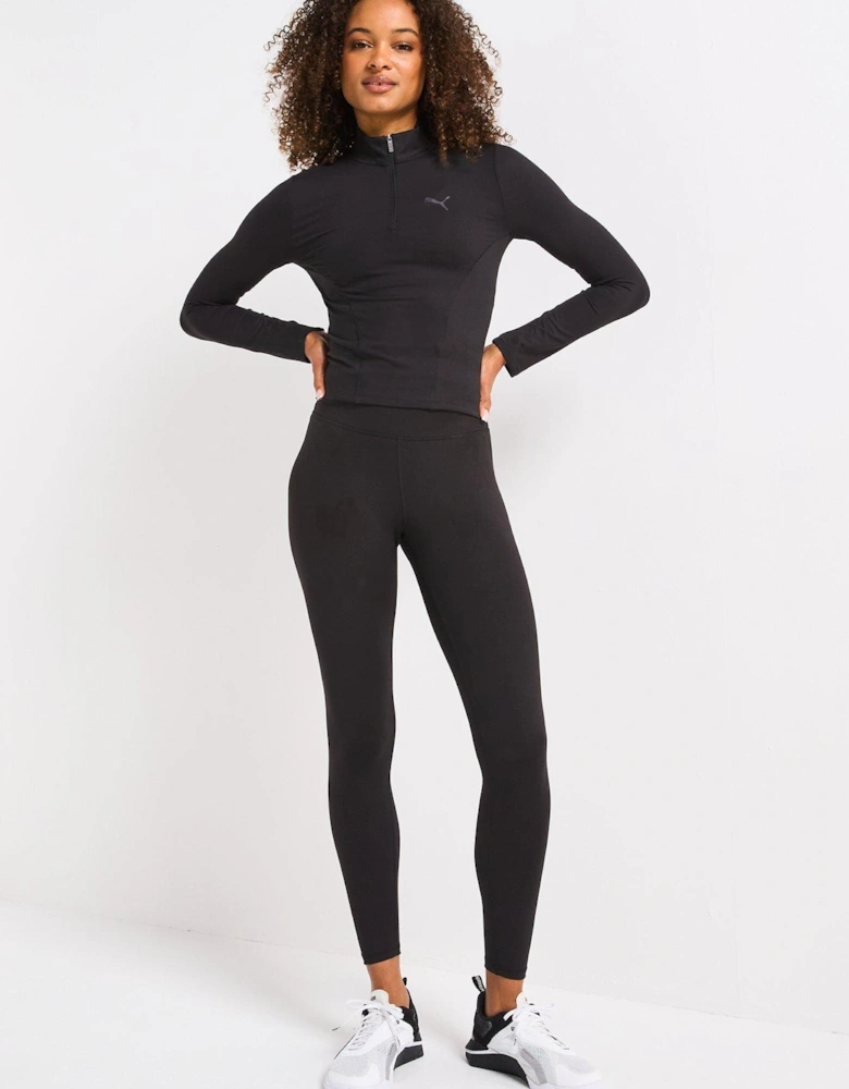 Womens Training Evolve 1/2 Zip Top - Black