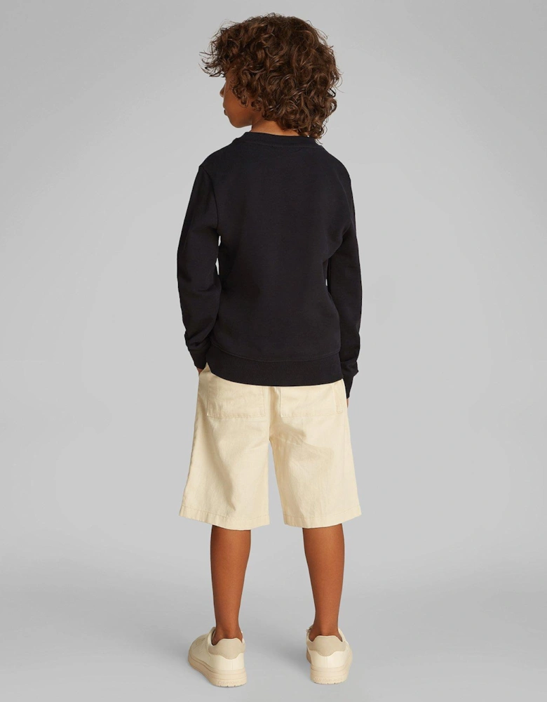 Boys Good Level Graphic Heavyweight Sweat Top - Black