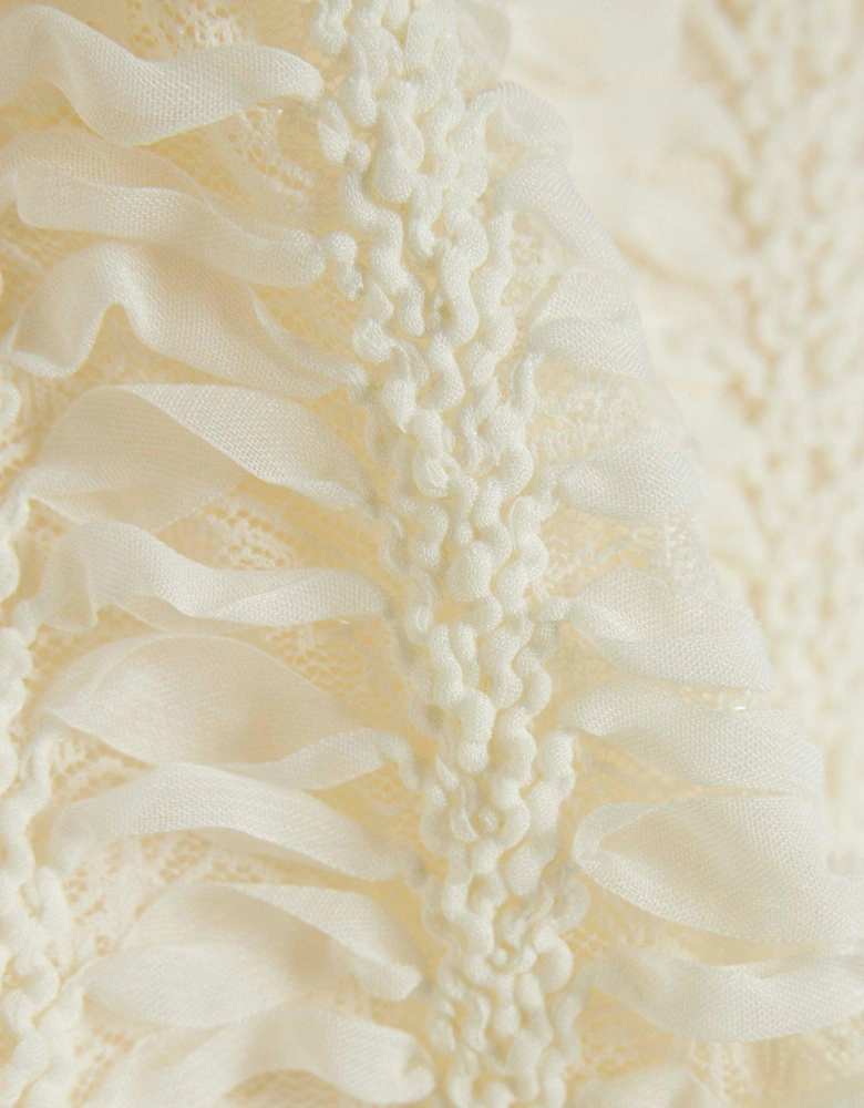 Textured Mini Skirt - Cream