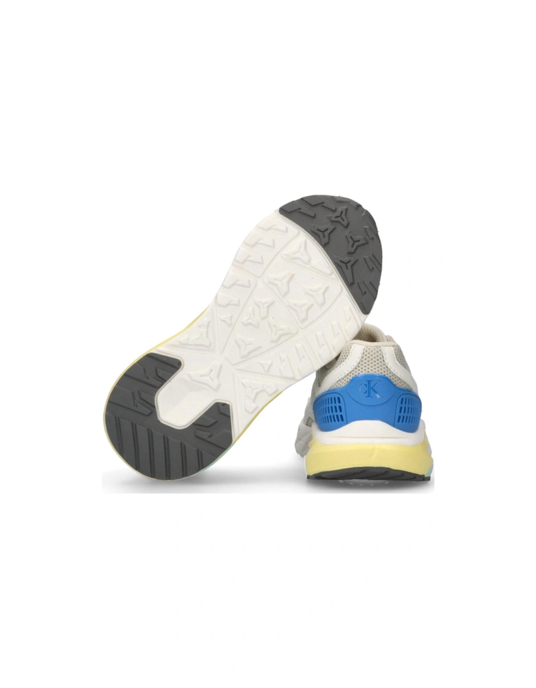 Kids Low Cut Lace-Up Trainers - Cream