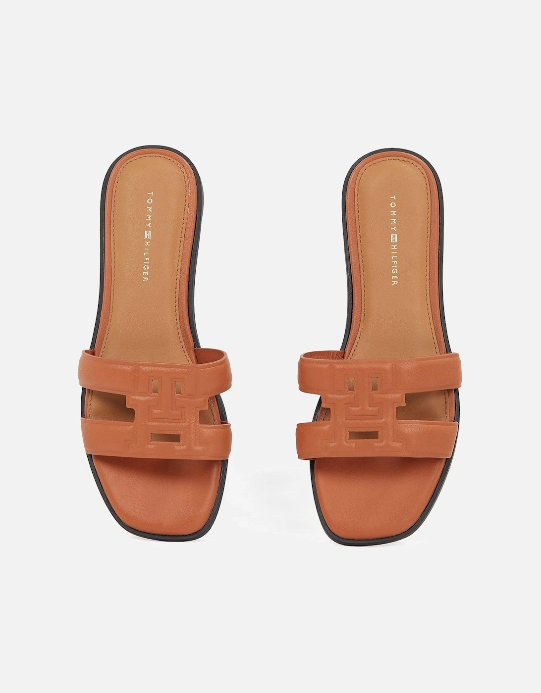 Logo Strap Mule Sandals - Brown