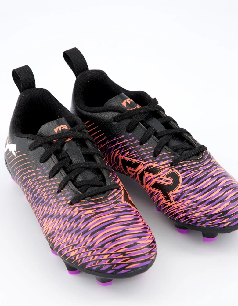 Junior Future 8 Play Firm Ground Football Boot - Black/Purple