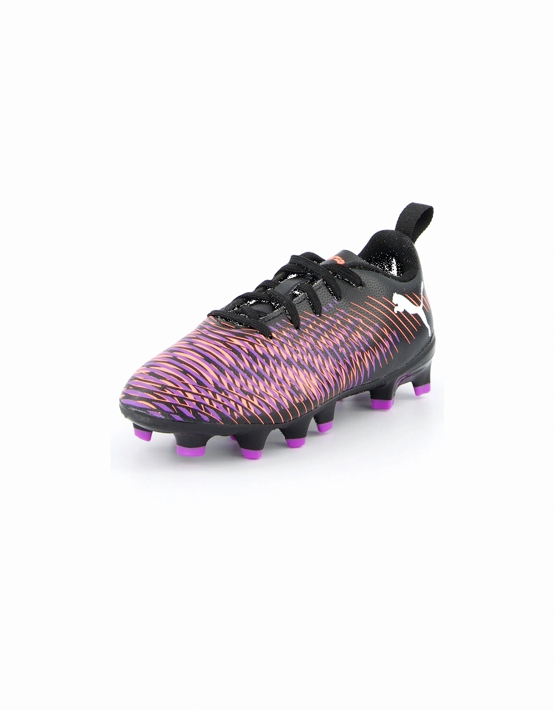 Junior Future 8 Play Firm Ground Football Boot - Black/Purple