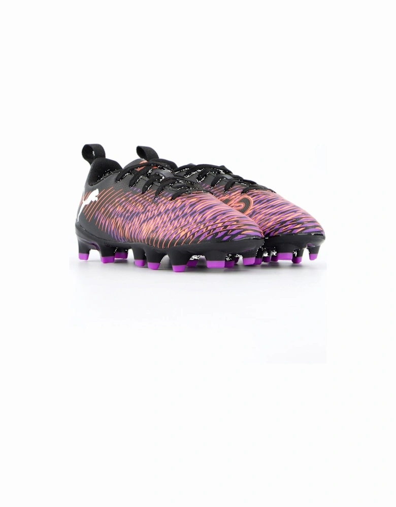Junior Future 8 Play Firm Ground Football Boot - Black/Purple