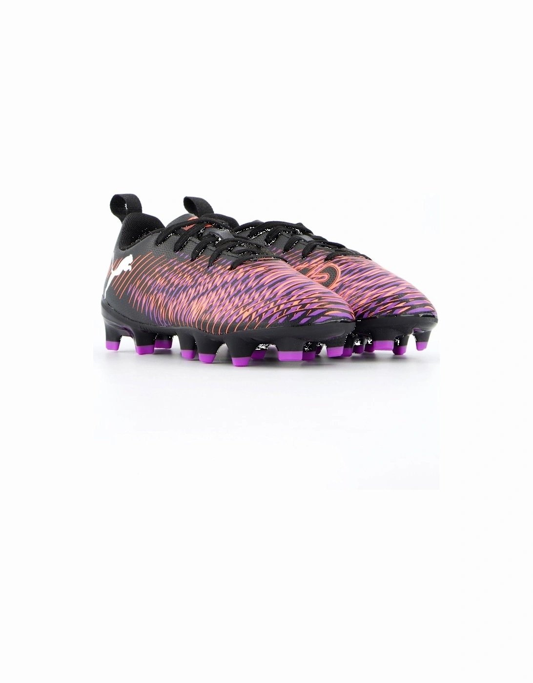 Junior Future 8 Play Firm Ground Football Boot - Black/Purple