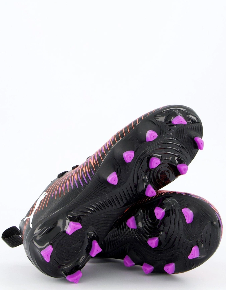 Junior Future 8 Play Firm Ground Football Boot - Black/Purple
