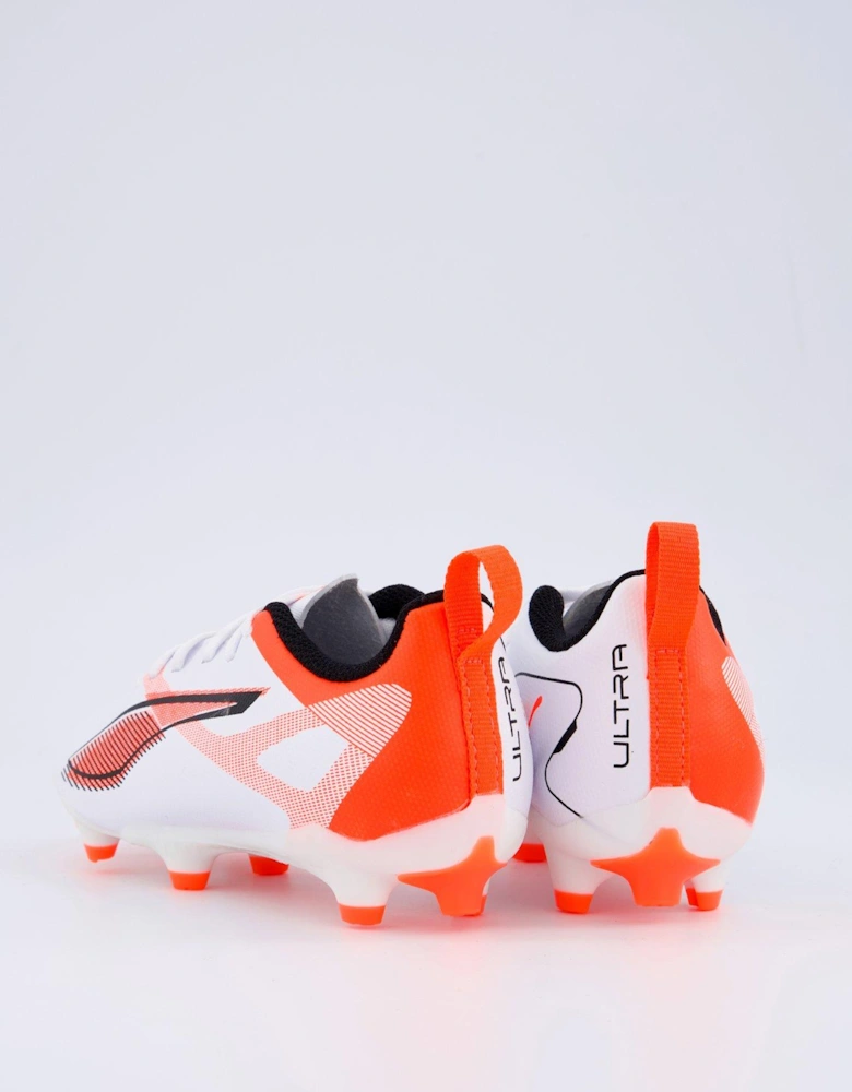 Junior Ultra 5 Play Firm Ground Football Boots - White