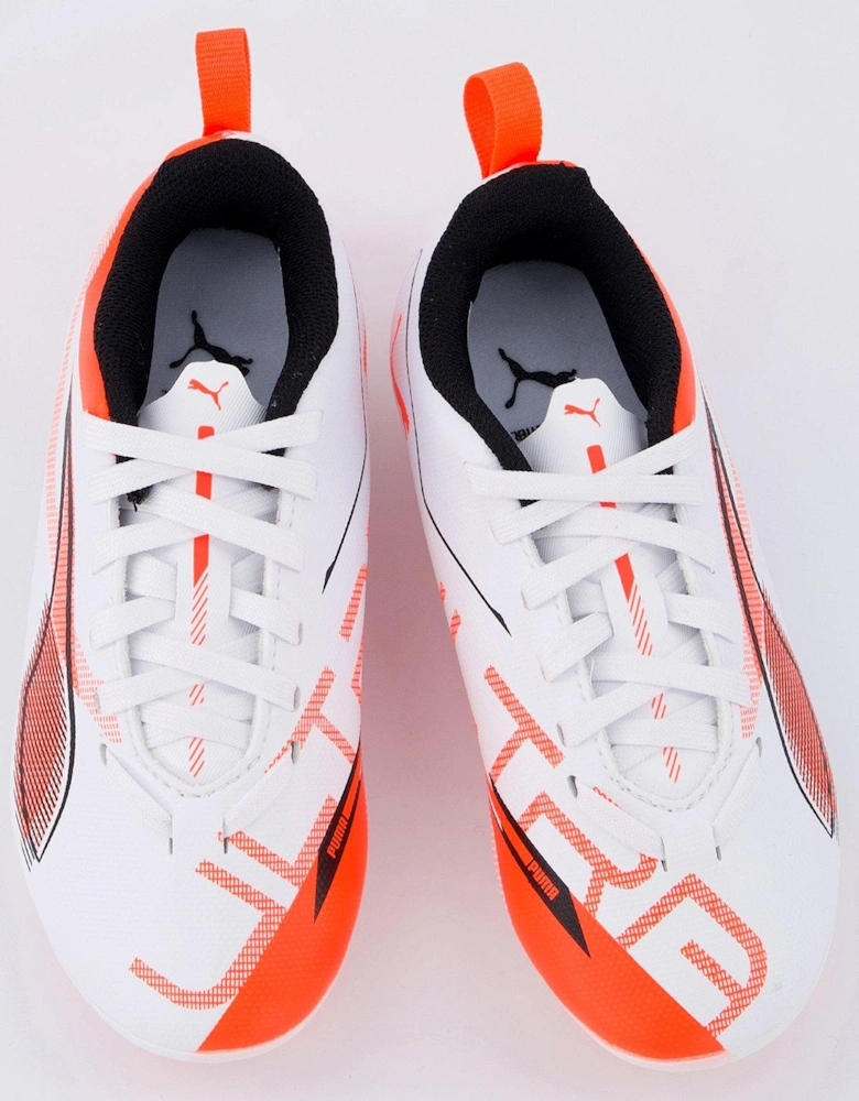 Junior Ultra 5 Play Firm Ground Football Boots - White