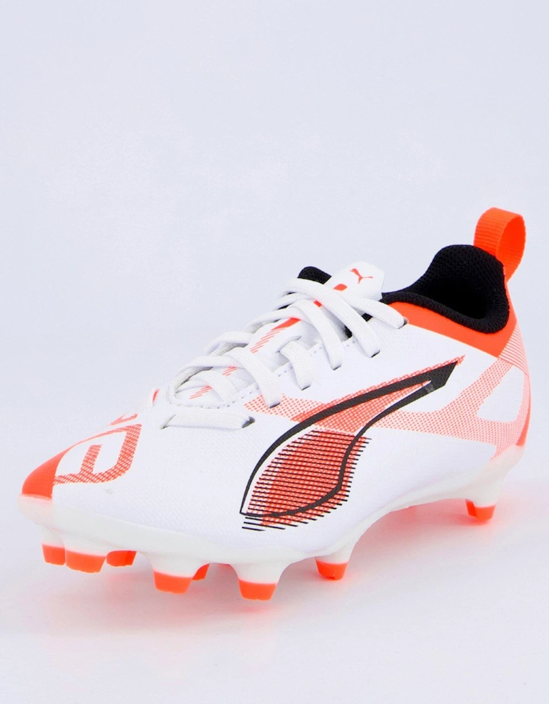 Junior Ultra 5 Play Firm Ground Football Boots - White