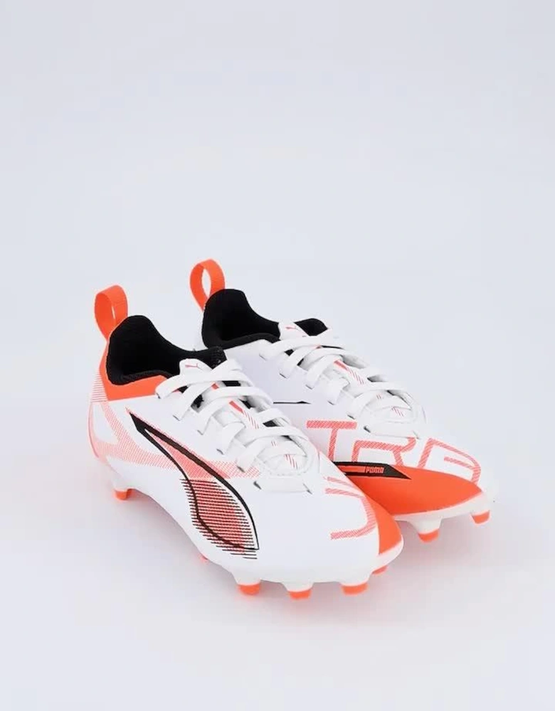 Junior Ultra 5 Play Firm Ground Football Boots - White