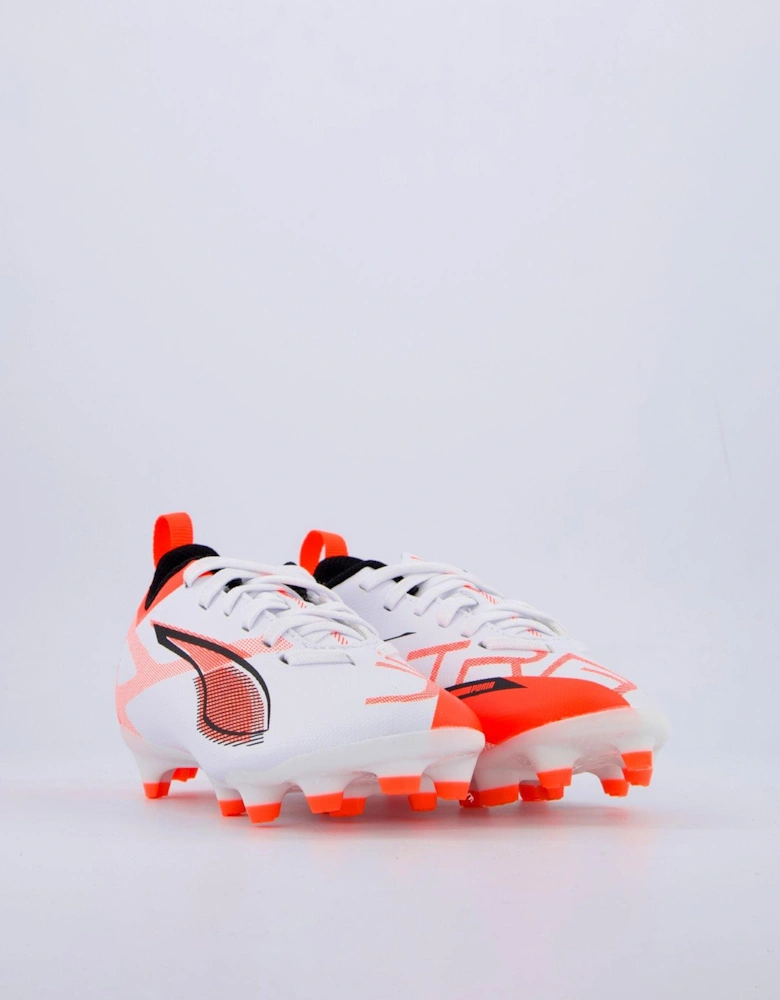 Junior Ultra 5 Play Firm Ground Football Boots - White