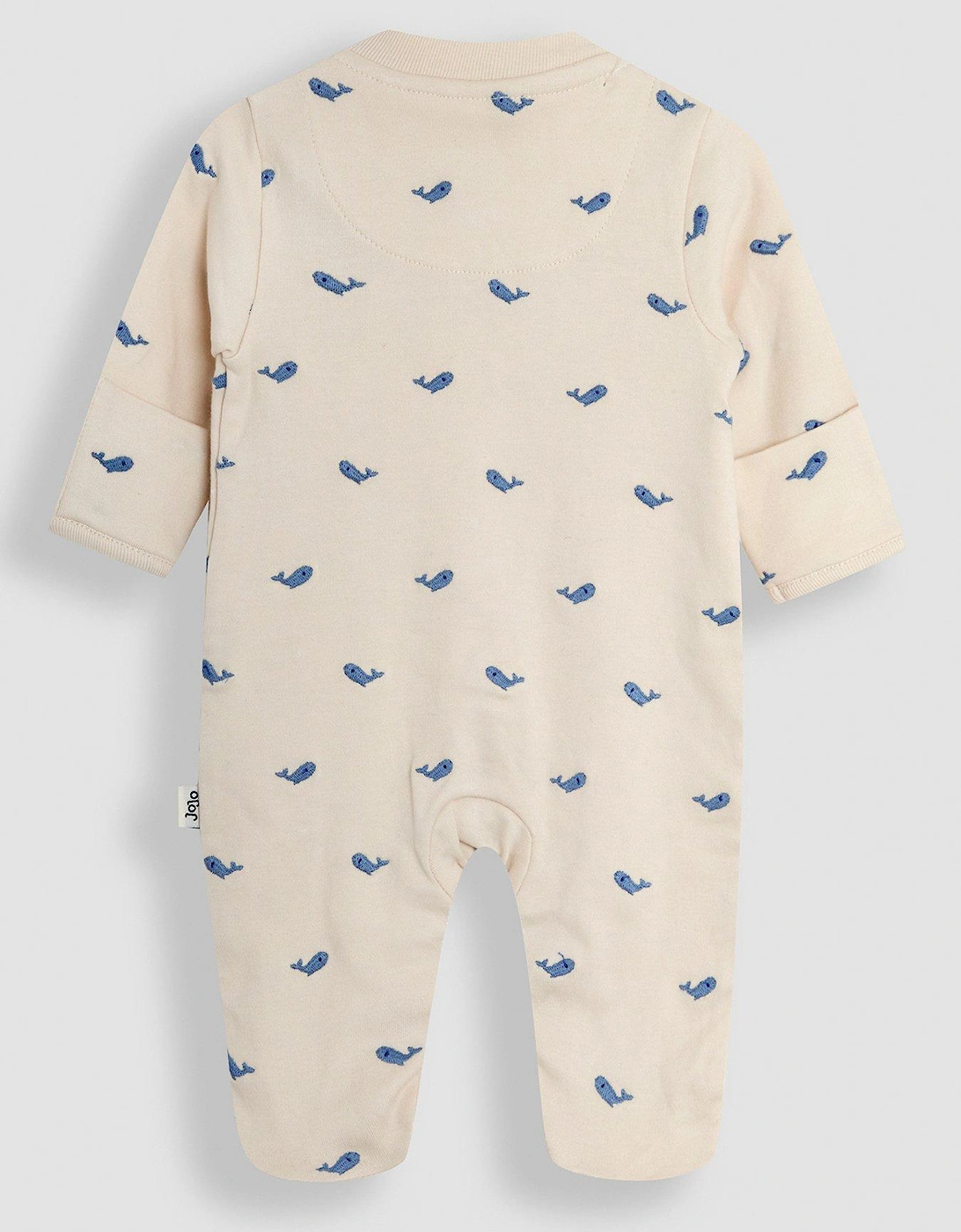 Baby Boys 2-pack Embroidered Whale Sleepsuit & Hat Set - Beige