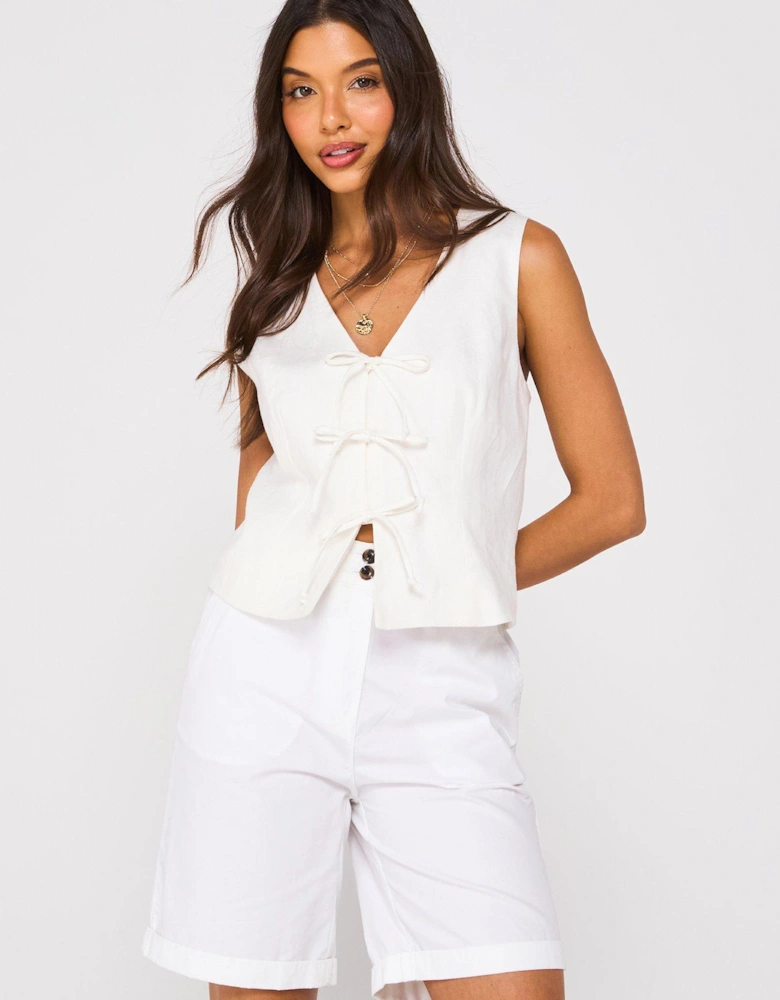 Two Pack Poplin Shorts - Navy/White