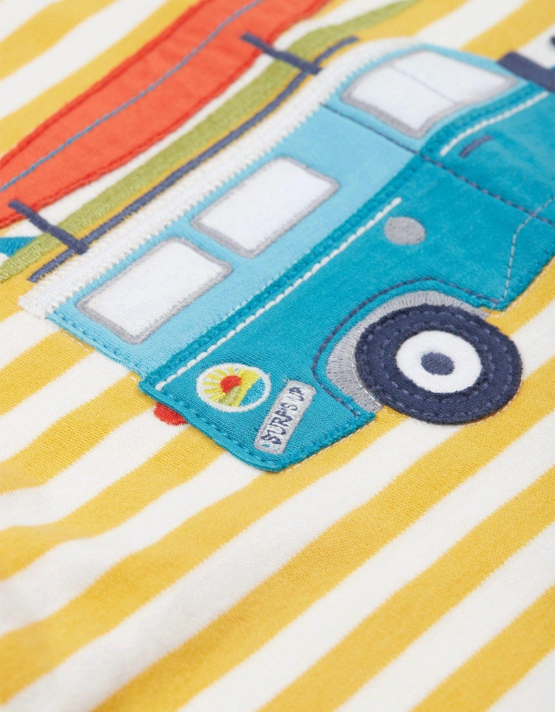 Boys Sid Applique T-shirt - Yellow