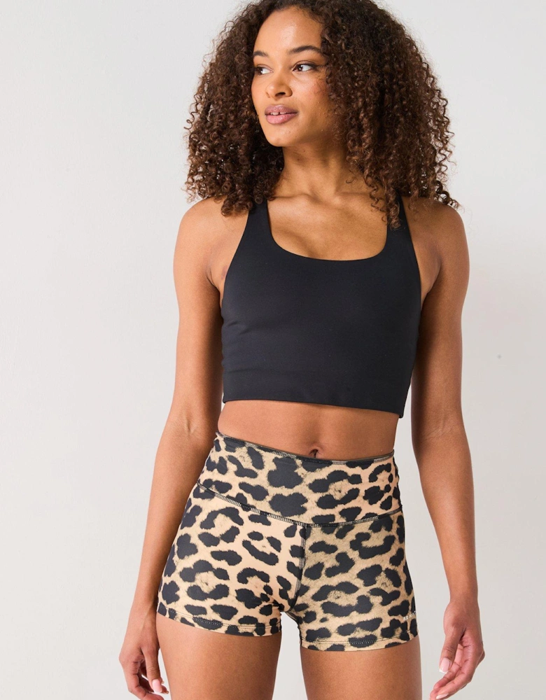 Womens Training Stellar 5inch Bike Shorts - Leopard Print