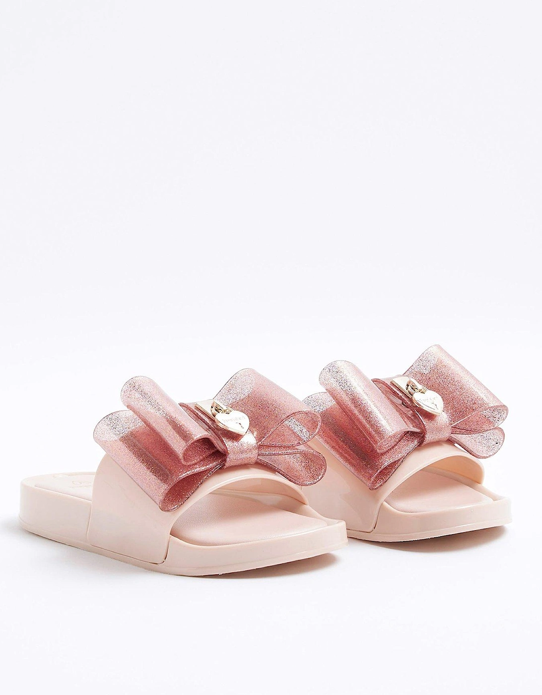 Girls Bow Sliders - Pink