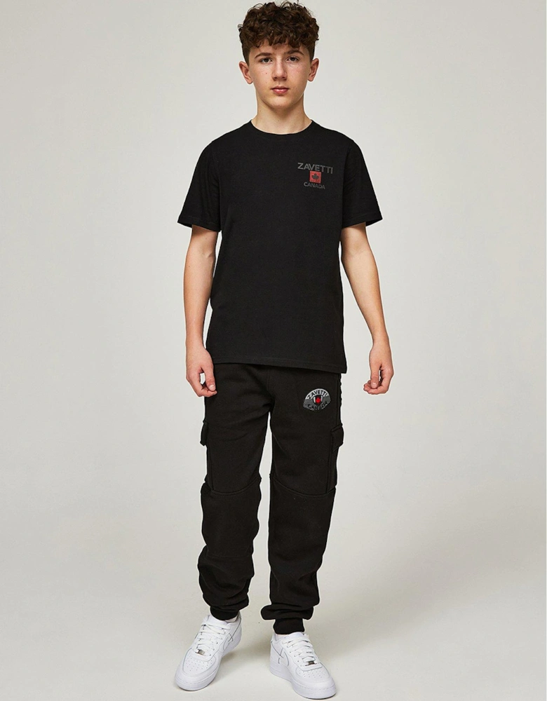 Junior Boys Matera Short Sleeve T-Shirt - Black