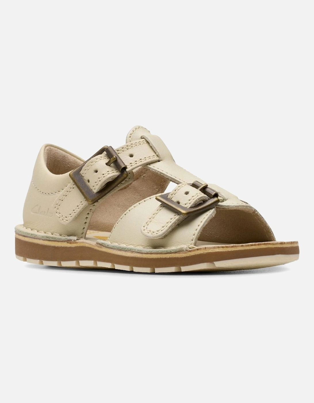 Clarks Girls Tan  Playsun Reef T Infant Sandals - Size 5.5/F (Standard) Kids