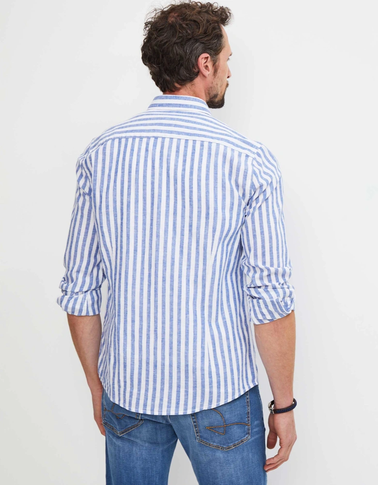 Cotton Linen Striped Shirt