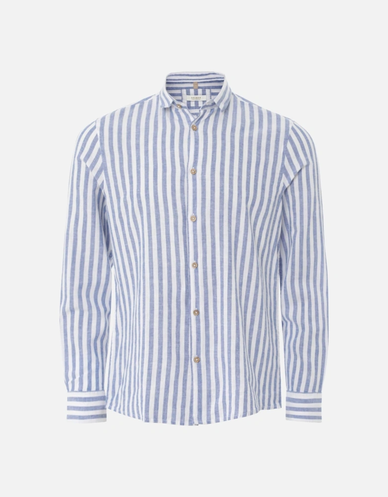 Cotton Linen Striped Shirt