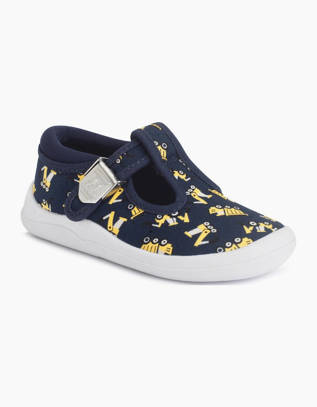Start-Rite Unisex Navy Wiggles T-Bar Infant Canvas Shoes  4/1 Kids
