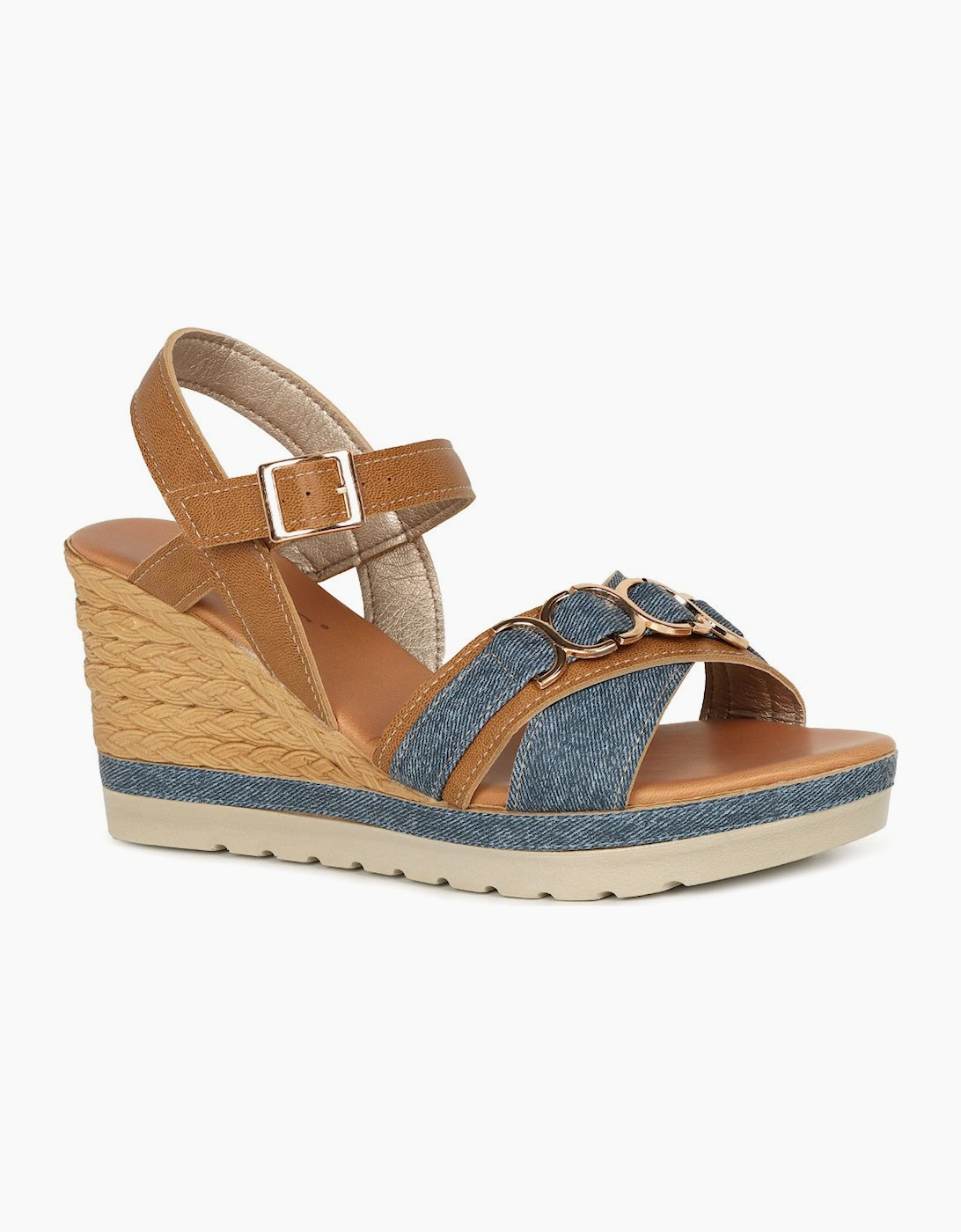 Lotus Women's Brown Solena Wedge Heel Sandals 8 Size 8