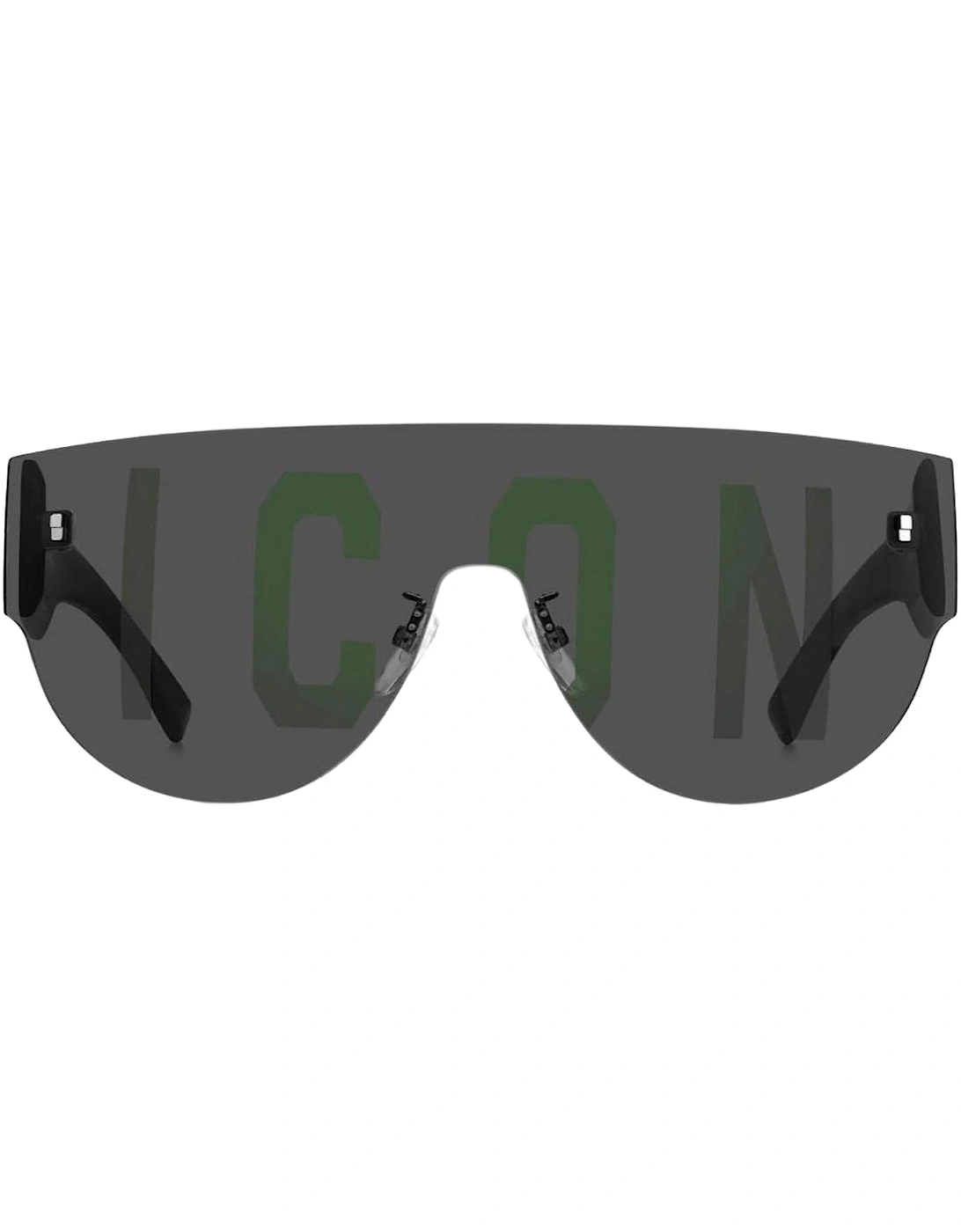 Men's Dsquared2 Icon Grey Lens Black Sunglasses - Size: ONE size