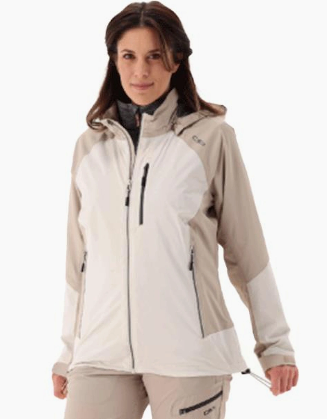 Women's CMP Womens Rip Stop Waterproof Jacket - White - Size: 8