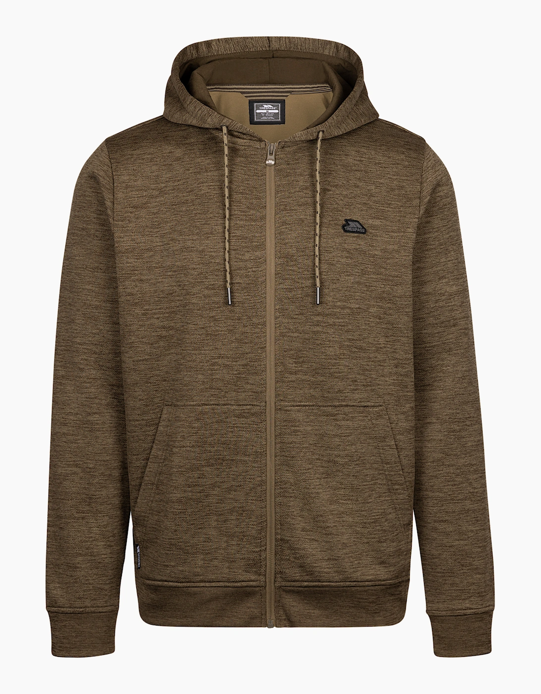 Trespass Men's Marshland Marl Fewston Full Zip Hoodie - Size: 38