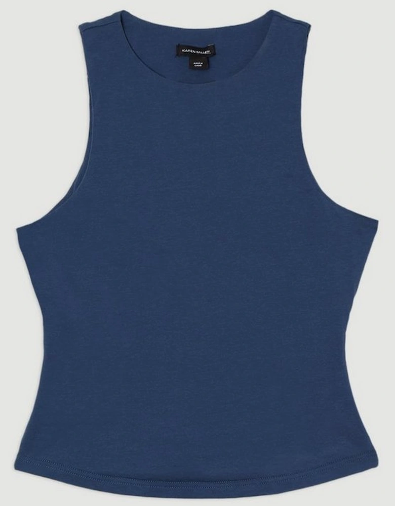 Stretch Cotton Racer Vest