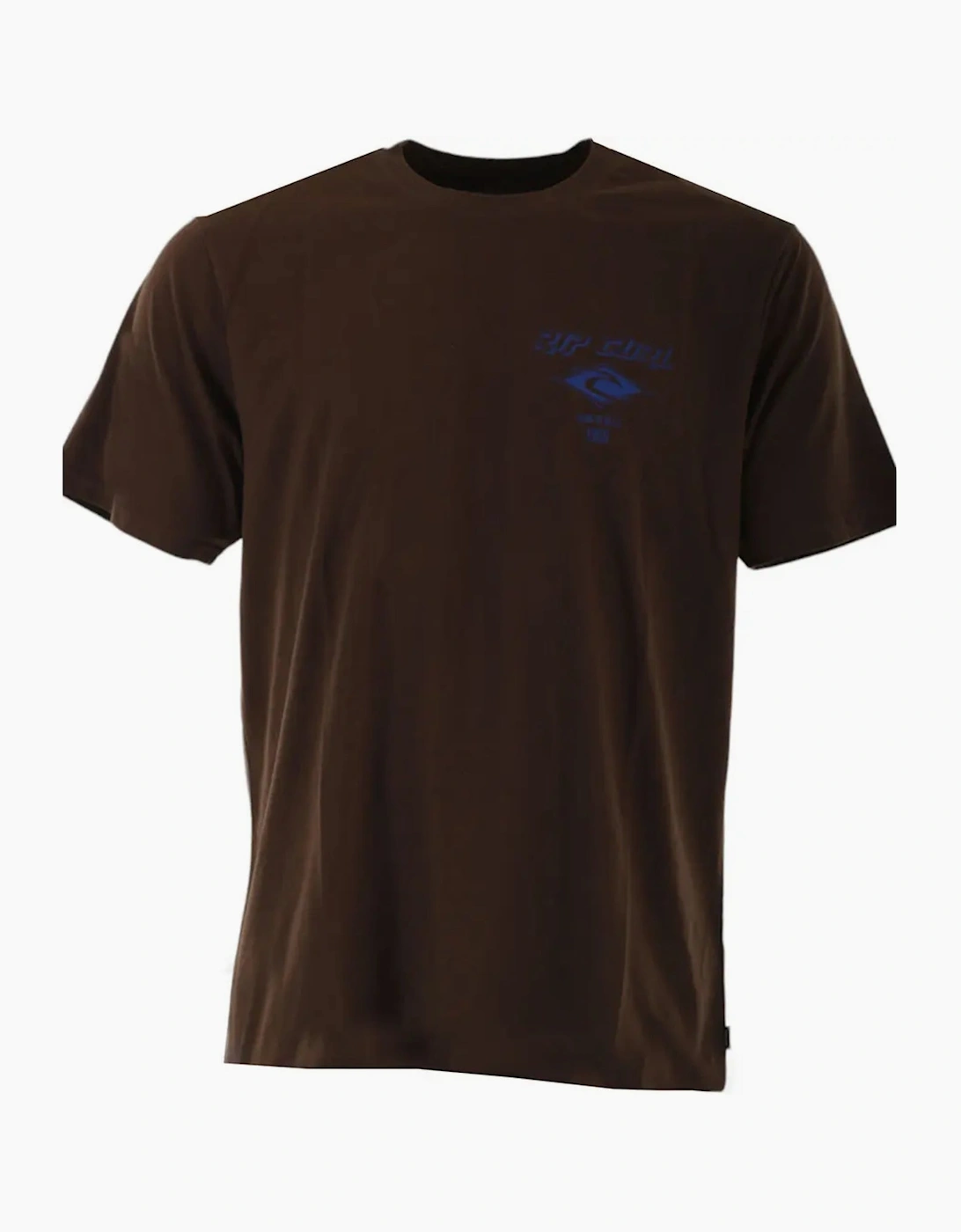 Ripcurl Men's Brown Rip Curl Fade Out Icon Short Sleeve T-Shirt Xl