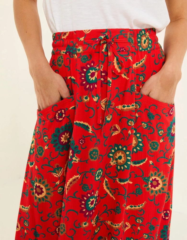 Suki Midi Skirt - Orange