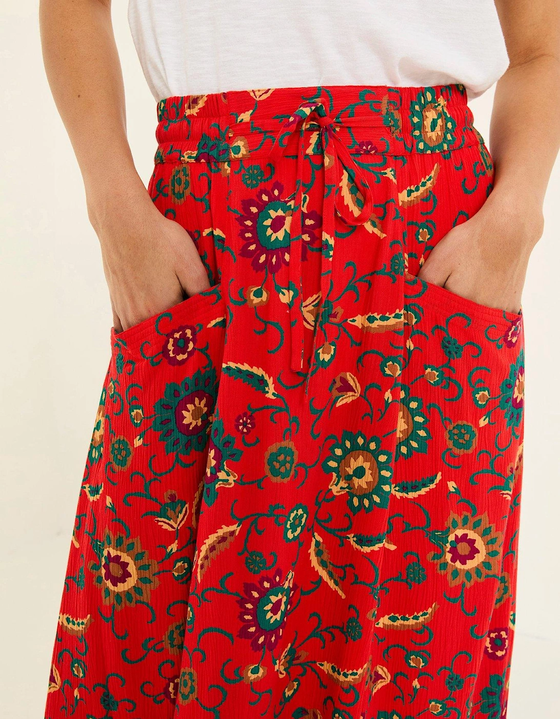 Suki Midi Skirt - Orange